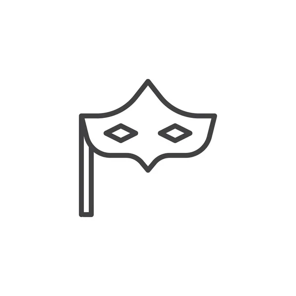 Icono de contorno de máscara ocular — Archivo Imágenes Vectoriales