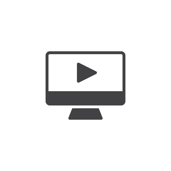 Video-Desktop-Vektorsymbol abspielen — Stockvektor