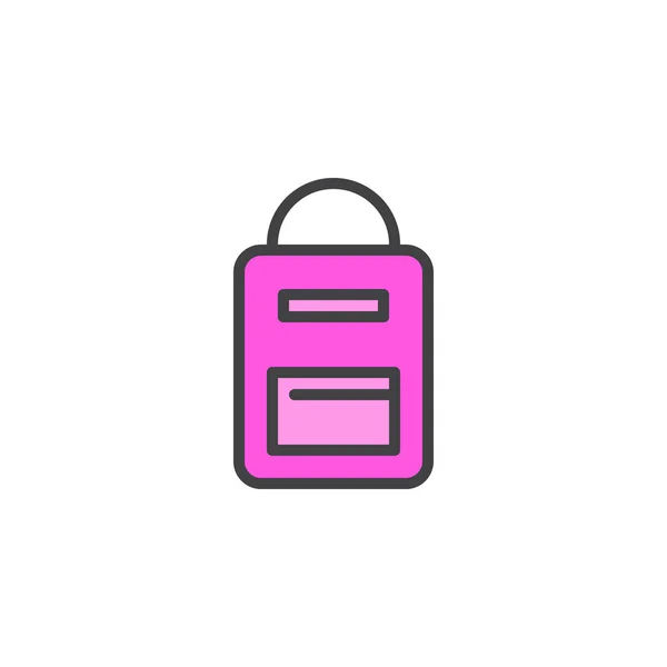 Cestovní tašky plné ikonu obrysu — Stockový vektor