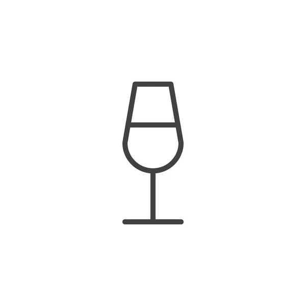 Boire verre icône contour — Image vectorielle
