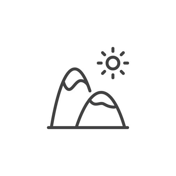 Icône paysage de montagne — Image vectorielle