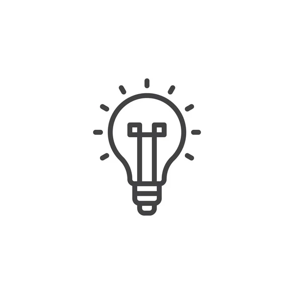 Light bulb outline icon — Stock Vector