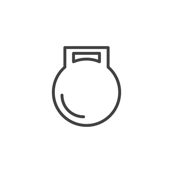 Kettlebell outline icon — Stock Vector
