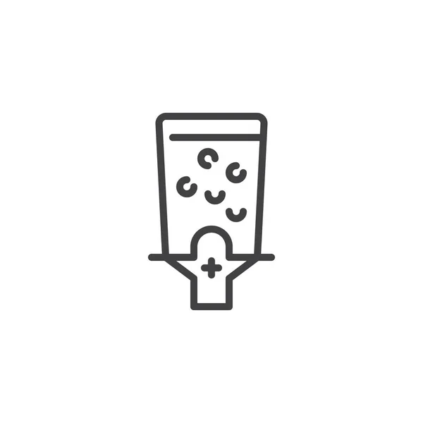 Soda dávkovač osnovy ikona — Stockový vektor