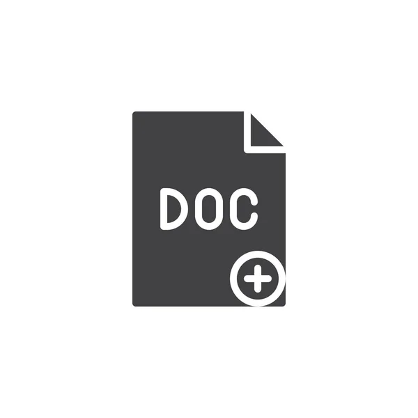 Bestand doc vector pictogram toevoegen — Stockvector