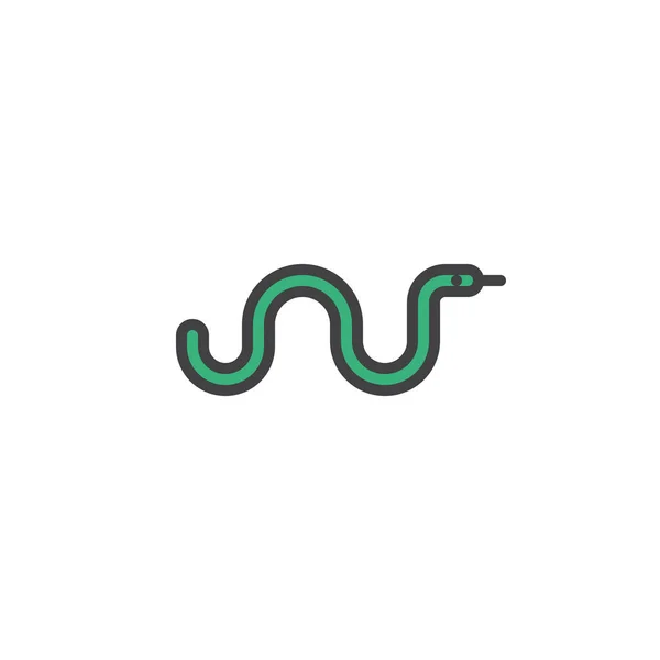 Snake wypełnione ikonę konturu — Wektor stockowy