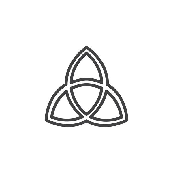 Icono esquema de la Santísima Trinidad — Vector de stock