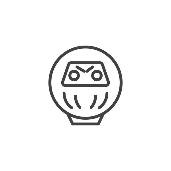 Daruma baba szerkezeti ikon — Stock Vector