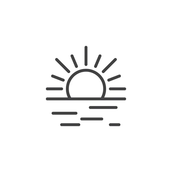Symbol für den Sonnenuntergang — Stockvektor