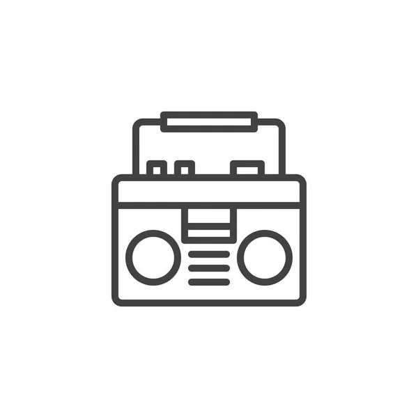 Boombox overzicht pictogram — Stockvector