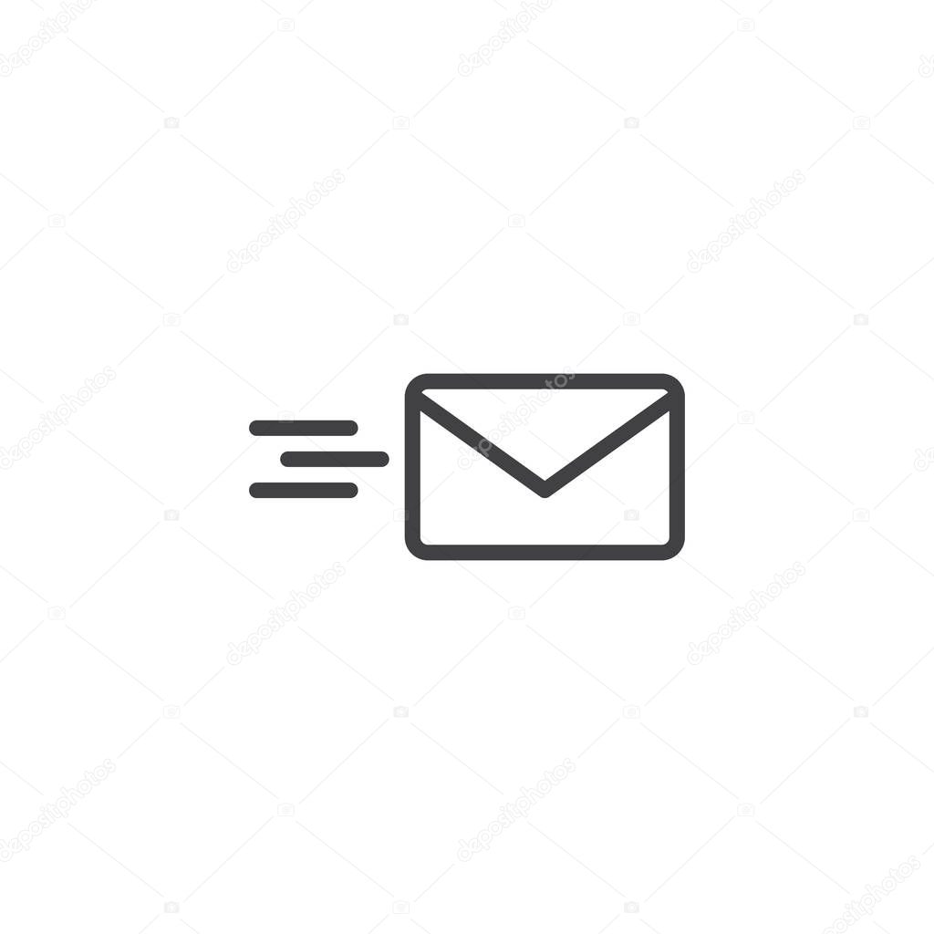 Sending mail outline icon
