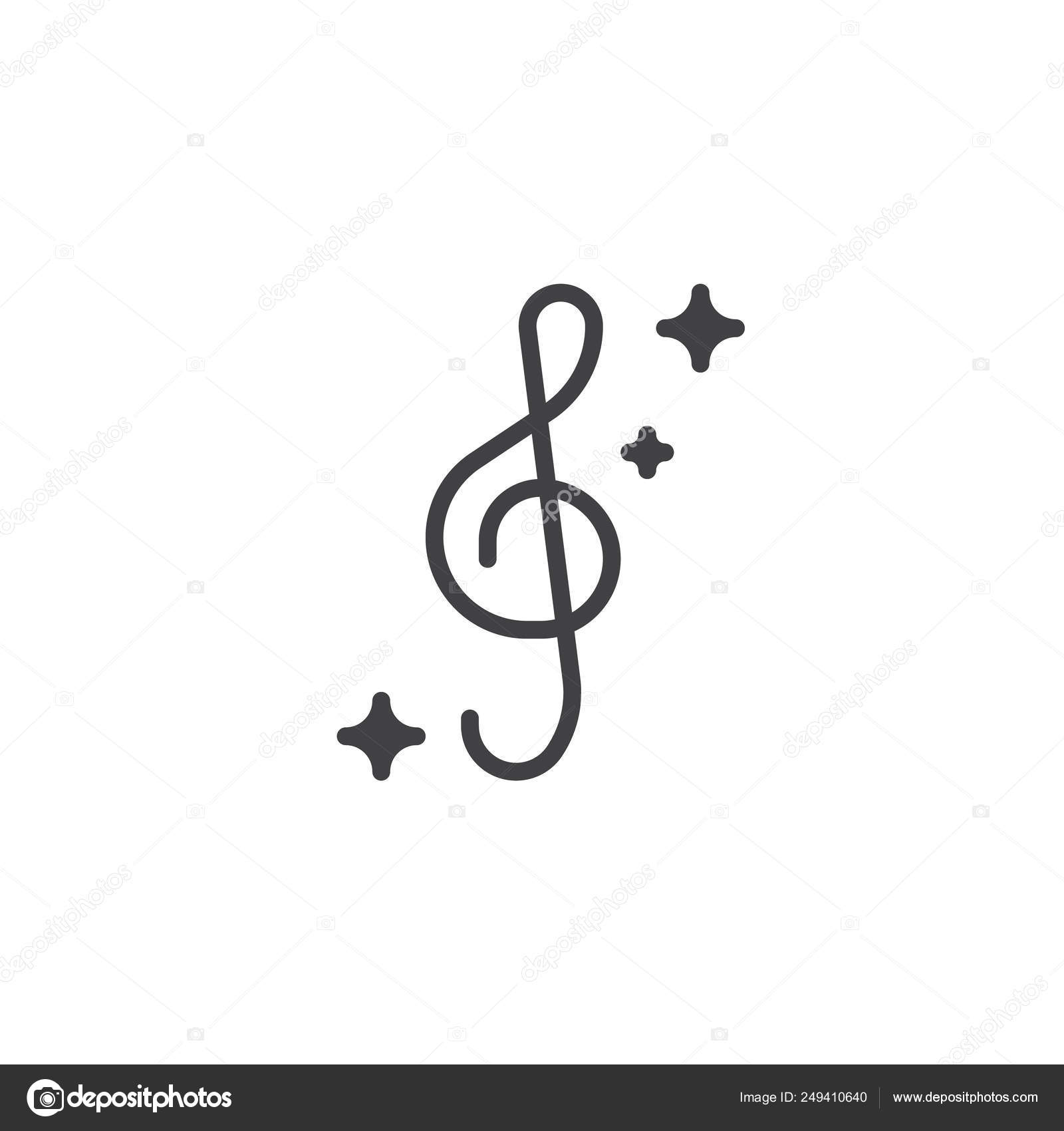 Treble Clef Vector Icon Stock Vector C Avicons 249410640