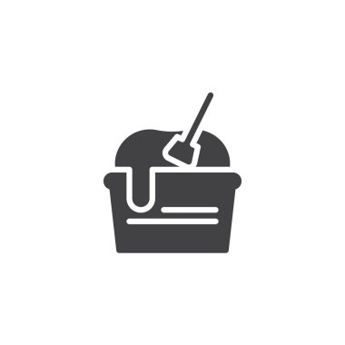 Dondurma kase vektör simgesi