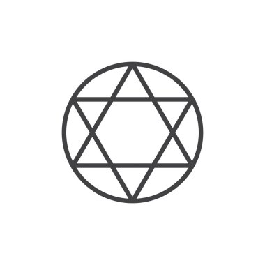 Davut'un yıldızı anahat simgesini