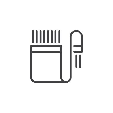 Plaj havlusu anahat simgesini