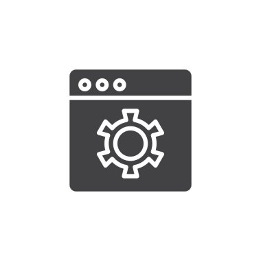 Tarayıcı ayarları vektör simgesi