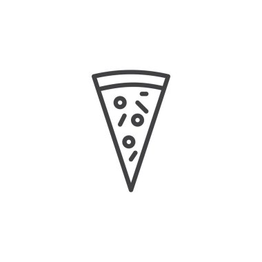 Pizza dilimi anahat simgesini