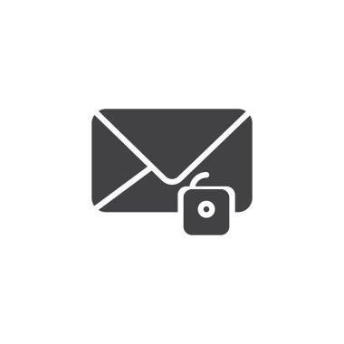 E-posta vektör simgesi kilidini
