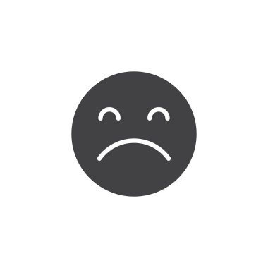 Üzücü duygu vektör simgesi
