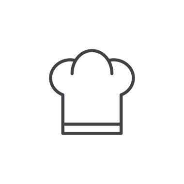 Chef şapka anahat simgesini