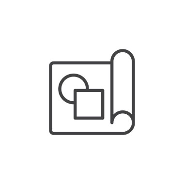 Çizim kağıt anahat simgesini