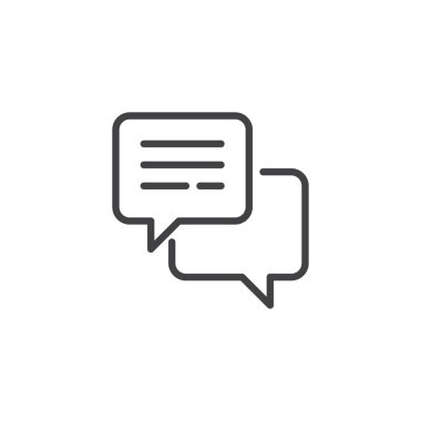 konuşma balonu anahat simgesini