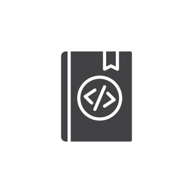 Kod kitap vektör simgesi