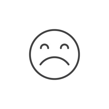 Üzücü duygu anahat simgesini