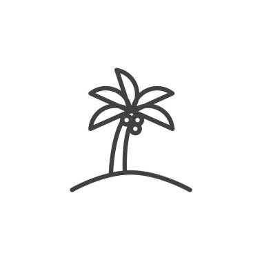 palmiye ağacı anahat simgesini