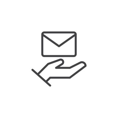 El ile zarf anahat simgesi