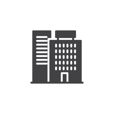 otel binası vektör simgesi