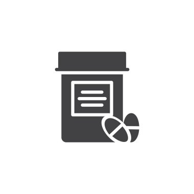 İlaç şişe hap vektör simgesi olan