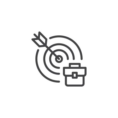 Evrak çantası ve hedef anahat simgesini