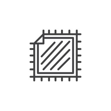 Masa örtüsü anahat simgesini