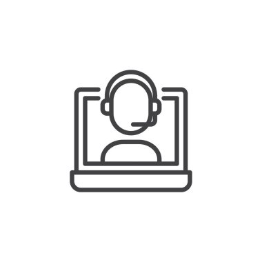 Çevrimiçi destek anahat simgesini