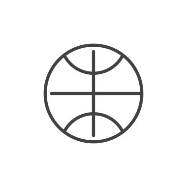 Basketbol topu anahat simgesini