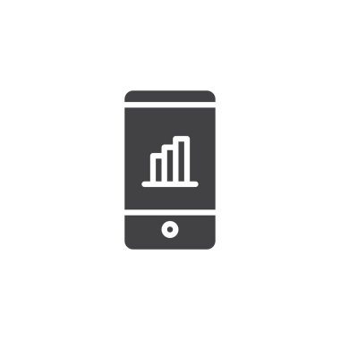 Mobil istatistikler vektör simgesi