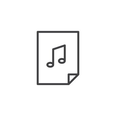 müzik dosyası anahat simgesini