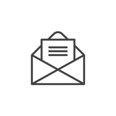 Mektup zarfı anahat simgesi