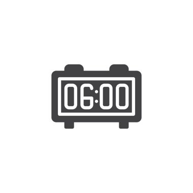 Dijital alarm saat vektör simgesi