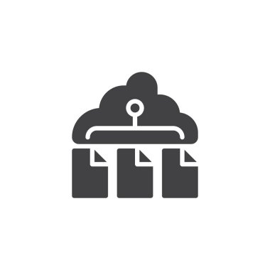 Bulut bağlantıları dosyaları vektör simgesi