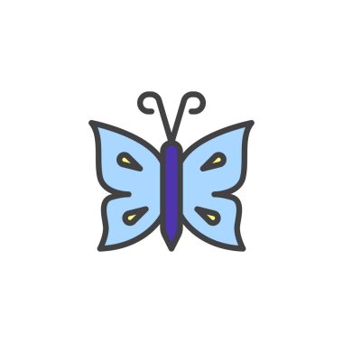 Tropikal kelebek anahat simgesini dolu