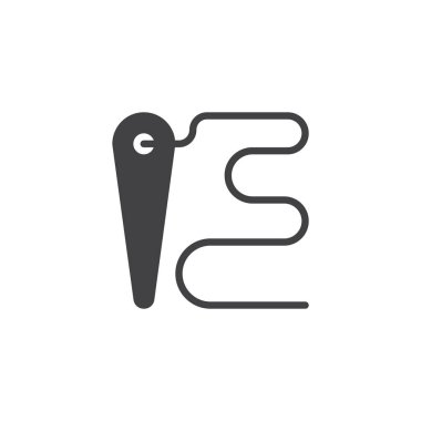 Kemik iğne iplik vektör simgesi olan