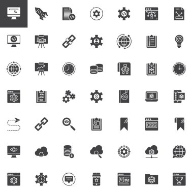 Web ve seo vector Icons set