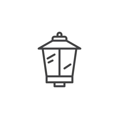 sokak lambası anahat simgesini