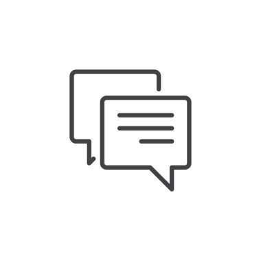 konuşma balonu anahat simgesini