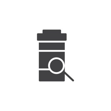 Büyüteç camı vektör simgesi olan tıp şişe