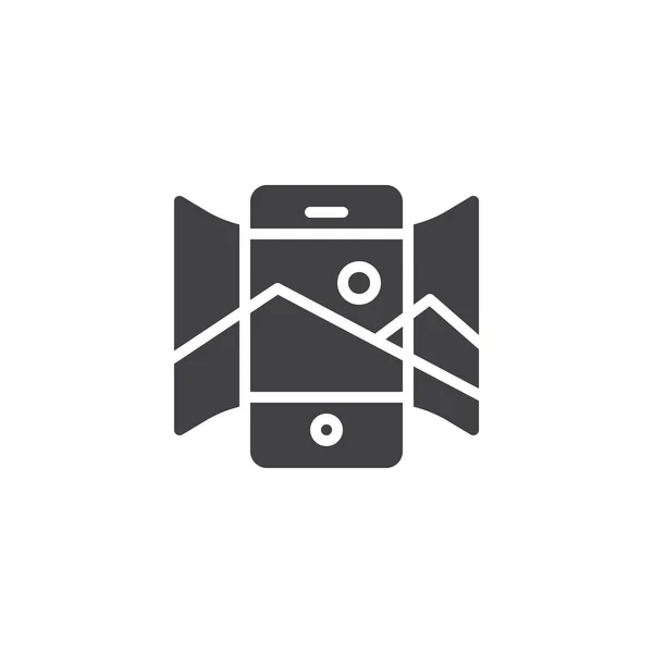 Pictogram voor de vector van Panorama weergave-smartphone — Stockvector