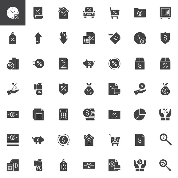 Banking vector icons set — Stock Vector