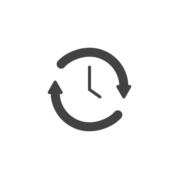 Reloj flecha vector icono — Vector de stock
